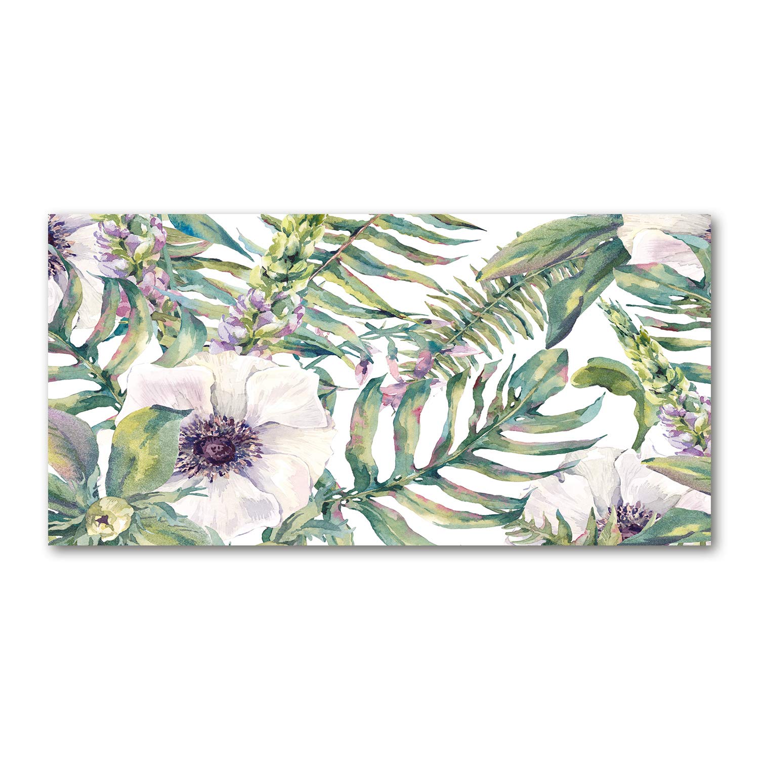 Image verre plastique fougères et fleurs pour une chambre apaisante