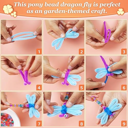 Miniatura 5 de Cuentas de poni grandes al por mayor de 2.5 libras (0.236 x 0.354 in), cuentas de poni con purpurina de fácil almacenamiento a granel, más de 4500