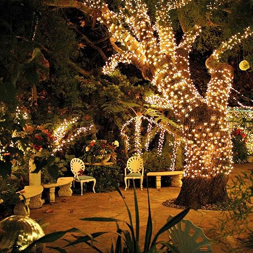 Miniatura 8 de Luces de Navidad blancas cálidas de 66 pies, 200 luces LED enchufables, 8 modos conectables, luces de aula para interiores y exteriores, para