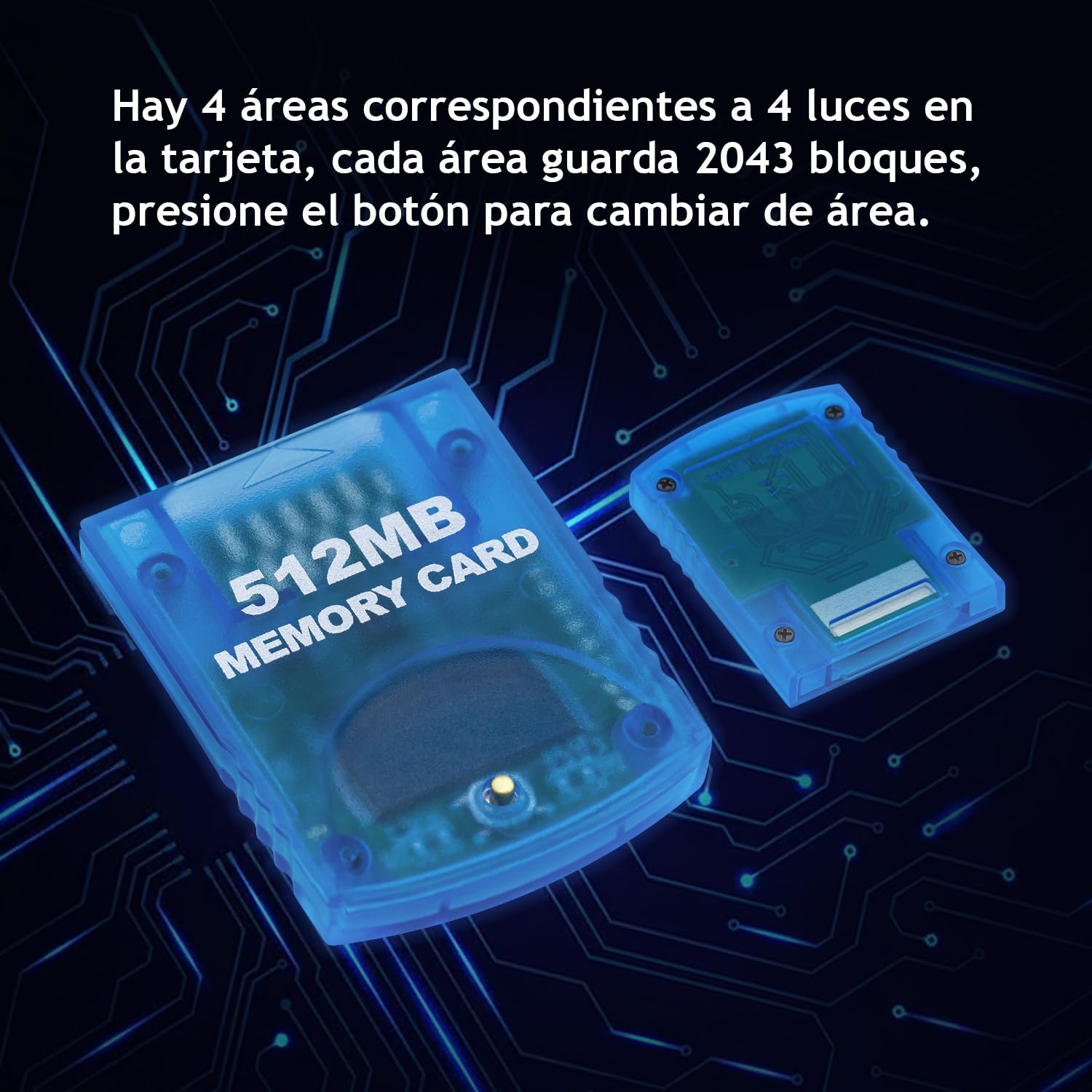 Mcbazel Tarjeta de Memoria de Almacenamiento para Juegos de 512 MB para Consola Wii/Gamecube GC