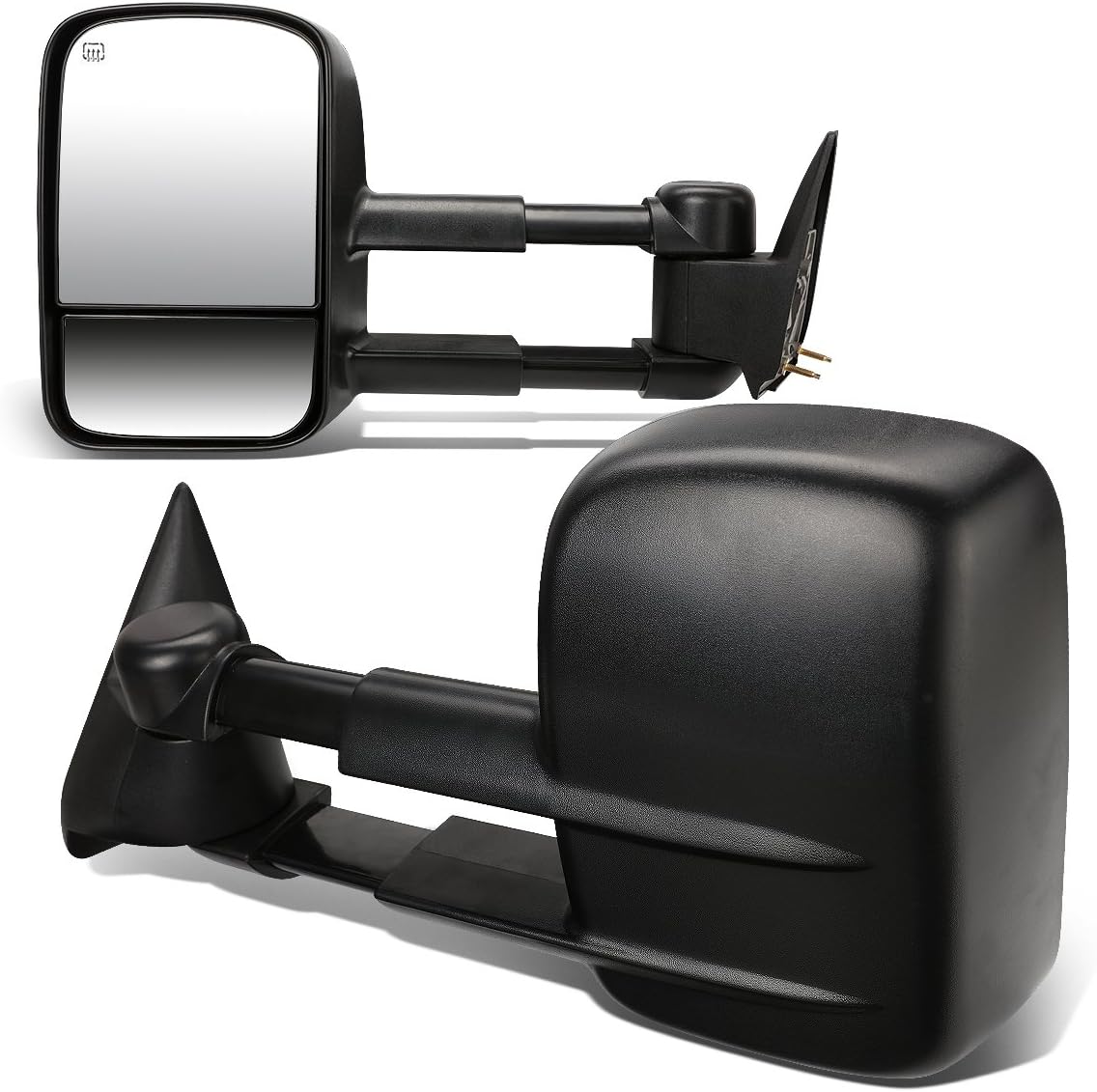 DNA MOTORING TWM-021-T111-BK Pair of Towing Side Mirrors (Driver & Passenger Sides),Black
