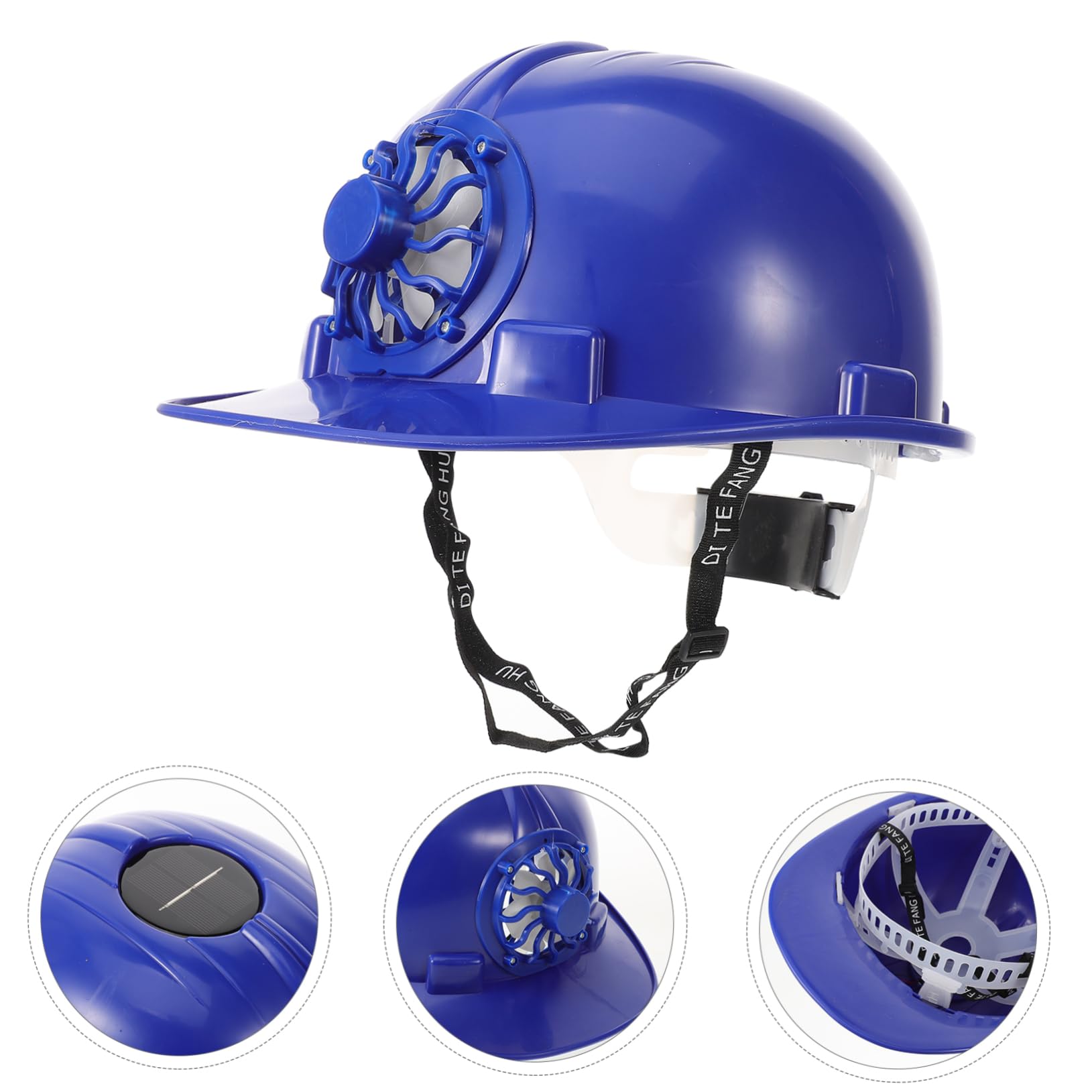 Gatuida Casco Sicurezza Solare con Ventilatore per Edilizia Casco Protettivo e Traspirante con Design Ombreggiante per Attività senza Batteria