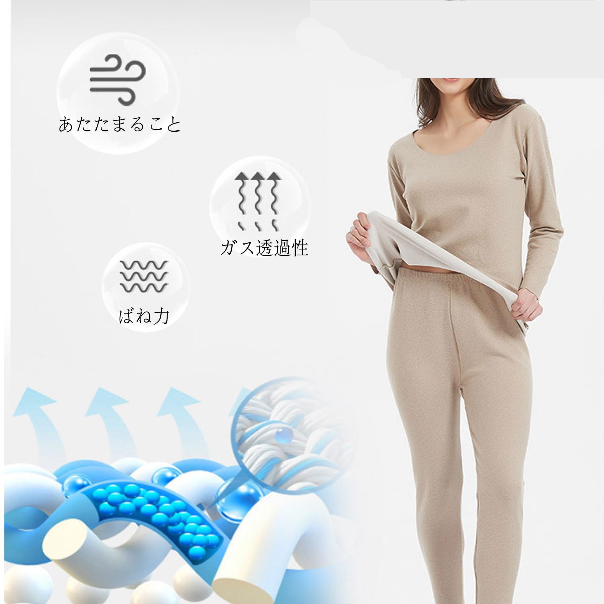 Legou Women's Thermal Underwear Cashmere Silk Cold Weather Underwear Set Purple 4XL