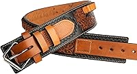 Vista 1 de Hulara Full Grain Buff Leather Ammo Belt 22 Cartridge Belt Western Ammo Case Bullet Ammo Loops for Men