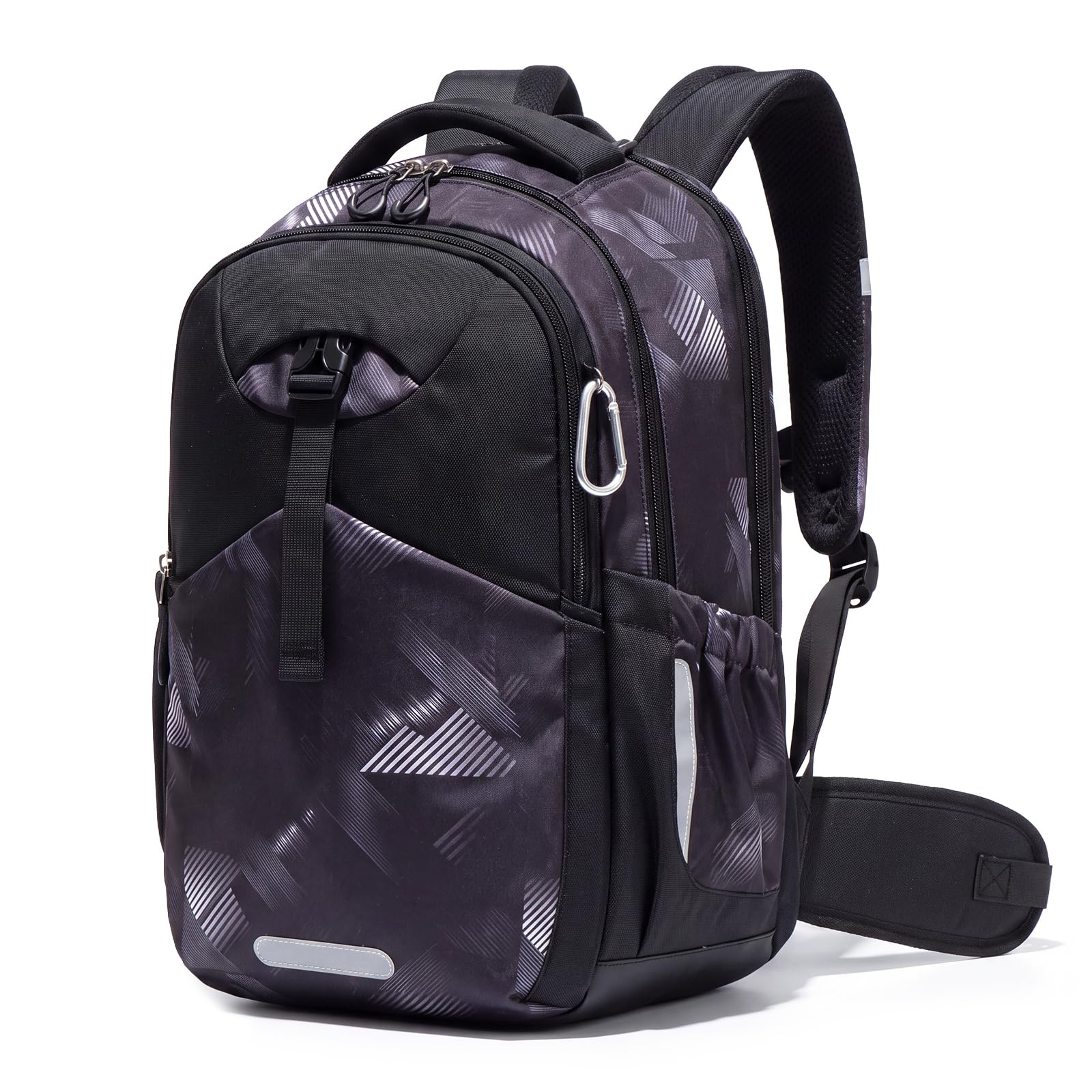 Amythe Zaino Adolescente Ragazzo Cintura Rimovibile | Zaino Ergonomico 30L Impermeabile Cintura Rimovibile Bande Riflettenti Copertura