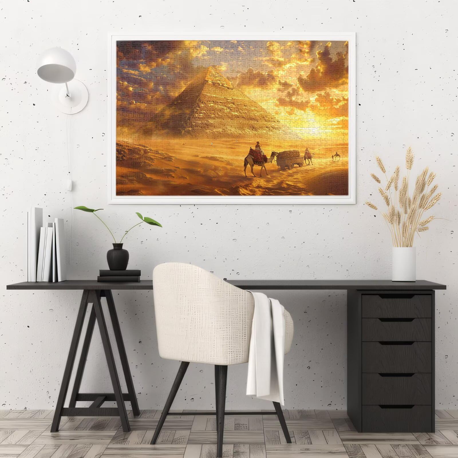 Puzzle dla dorosłych 5000 elementów Egipt duża piramida puzzle, trudne, wymagające gry rodzinne dla kobiet, drewniane wyrzynarki z opakowaniem prezentowym, prezenty dla kobiet 105 x 156 cm D-277