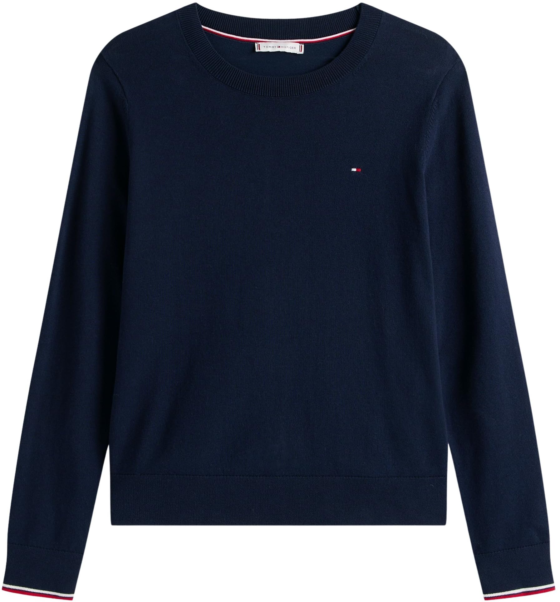 Tommy Hilfiger Damen Pullover Jersey Fine mit Rundhalsausschnitt