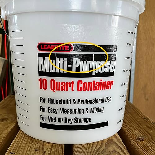 Miniatura 4 de Leaktite 10Q12NM0012 Cubo multiusos de 10 cuartos de galón con borde reforzado, 10 cuartos de galón