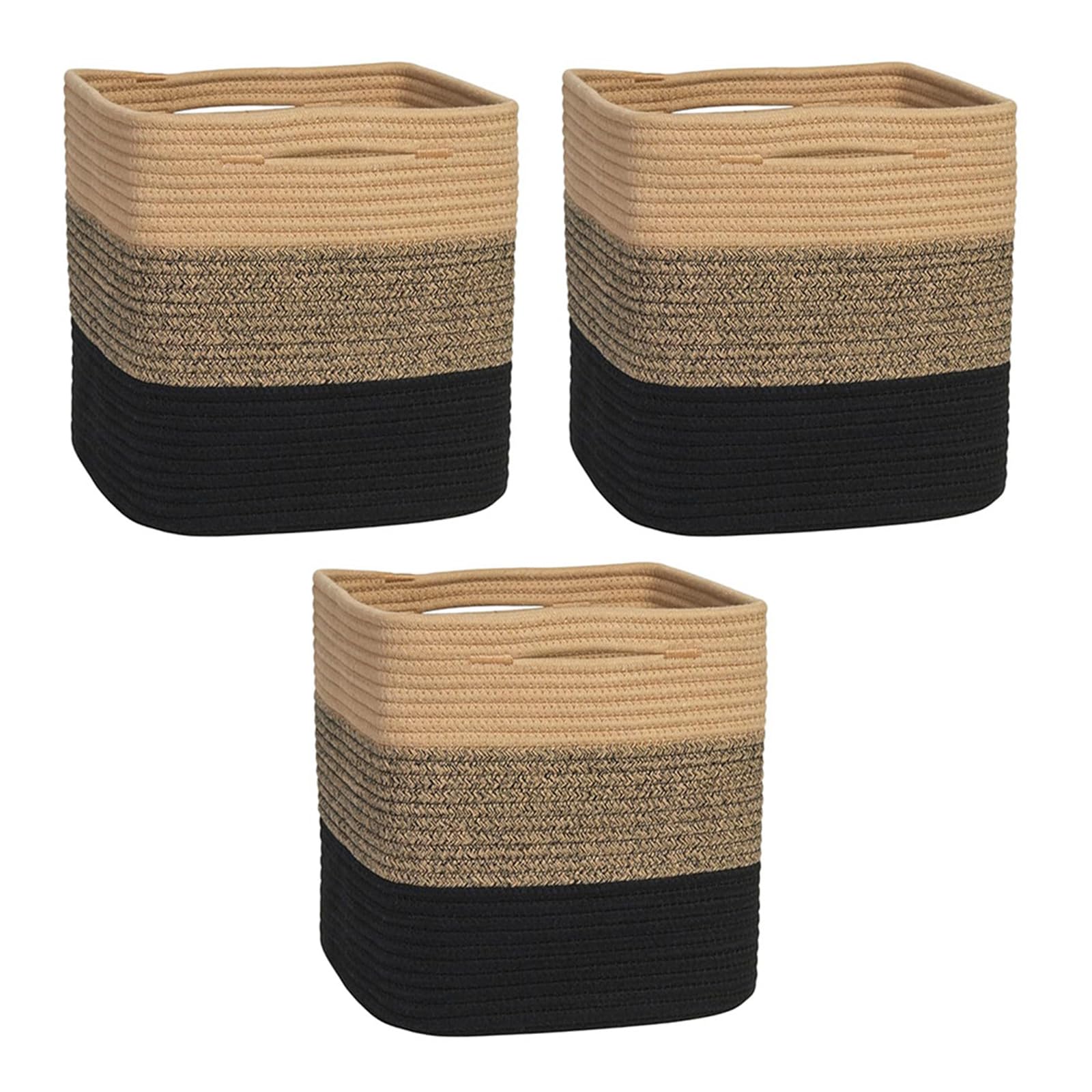 Sbshiouu D 3 Pieces Sustainable Foldable Bins Excellent For Keeping Snacks Books An Daily Belongings Tidy Bedroom Planner Basket