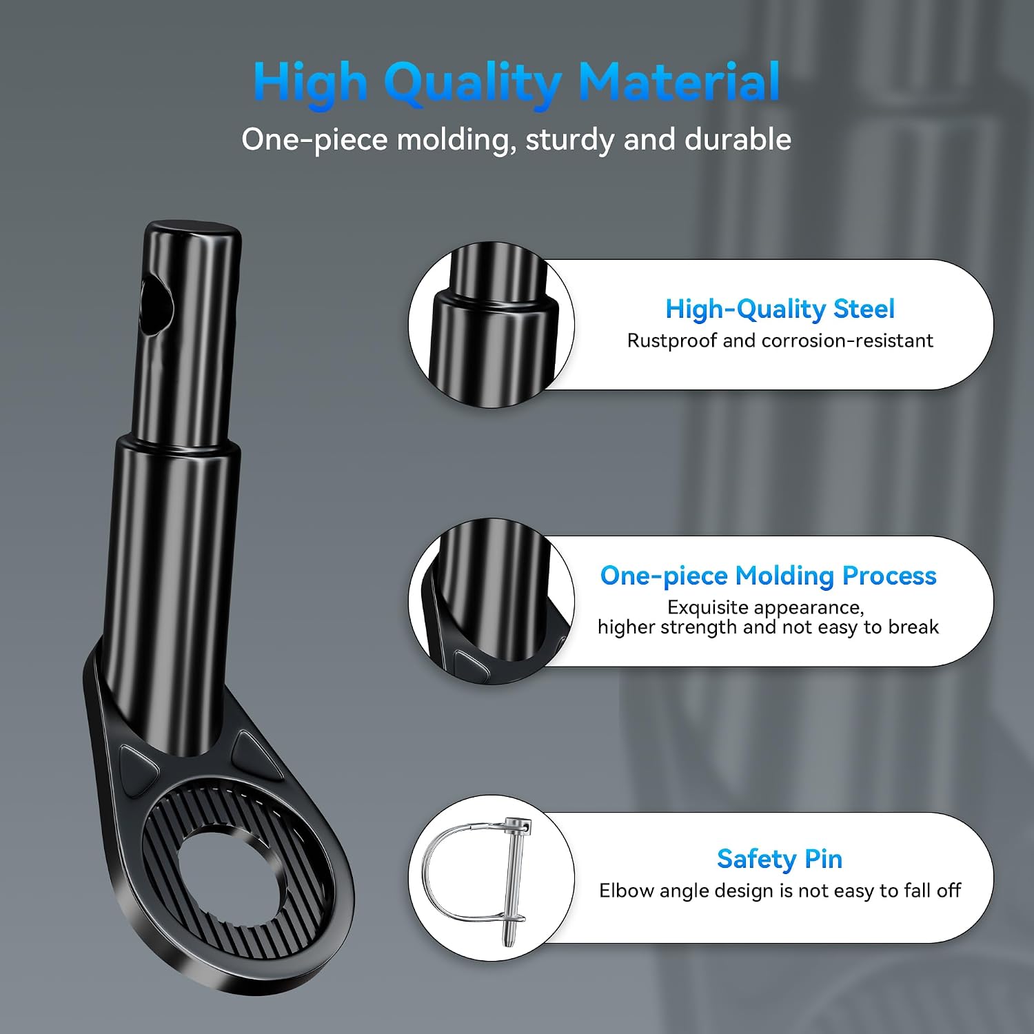 Bike Trailer Hitch, Sturdy & Durable Steel Bike Trailer Attachment Coupler, Bicycle Adapter for Pet, Dog & Cargo Carrier