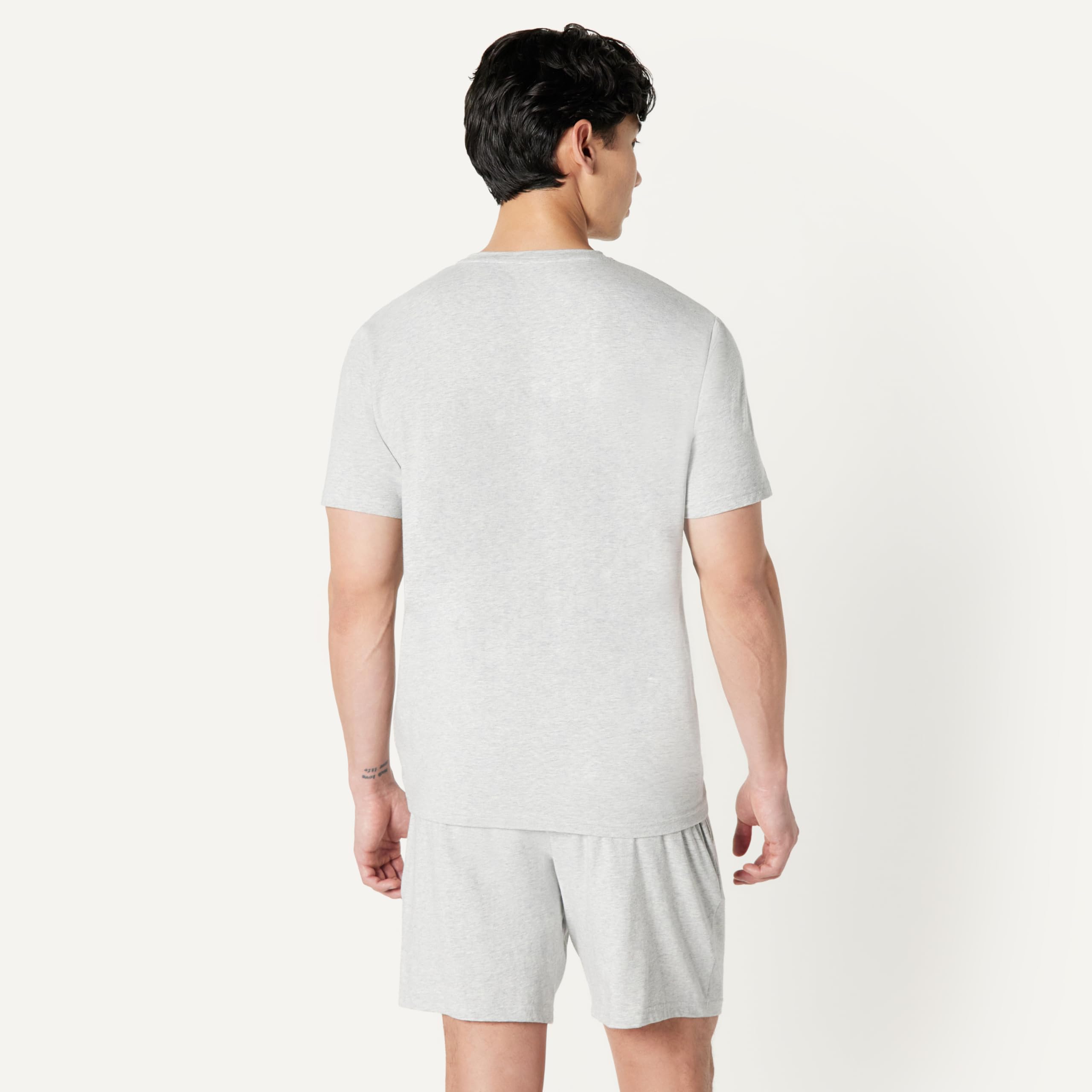 Amazon Essentials Homme Ensemble Pyjama en Coton et Modal, t-Shirt à Manches Courtes et Short