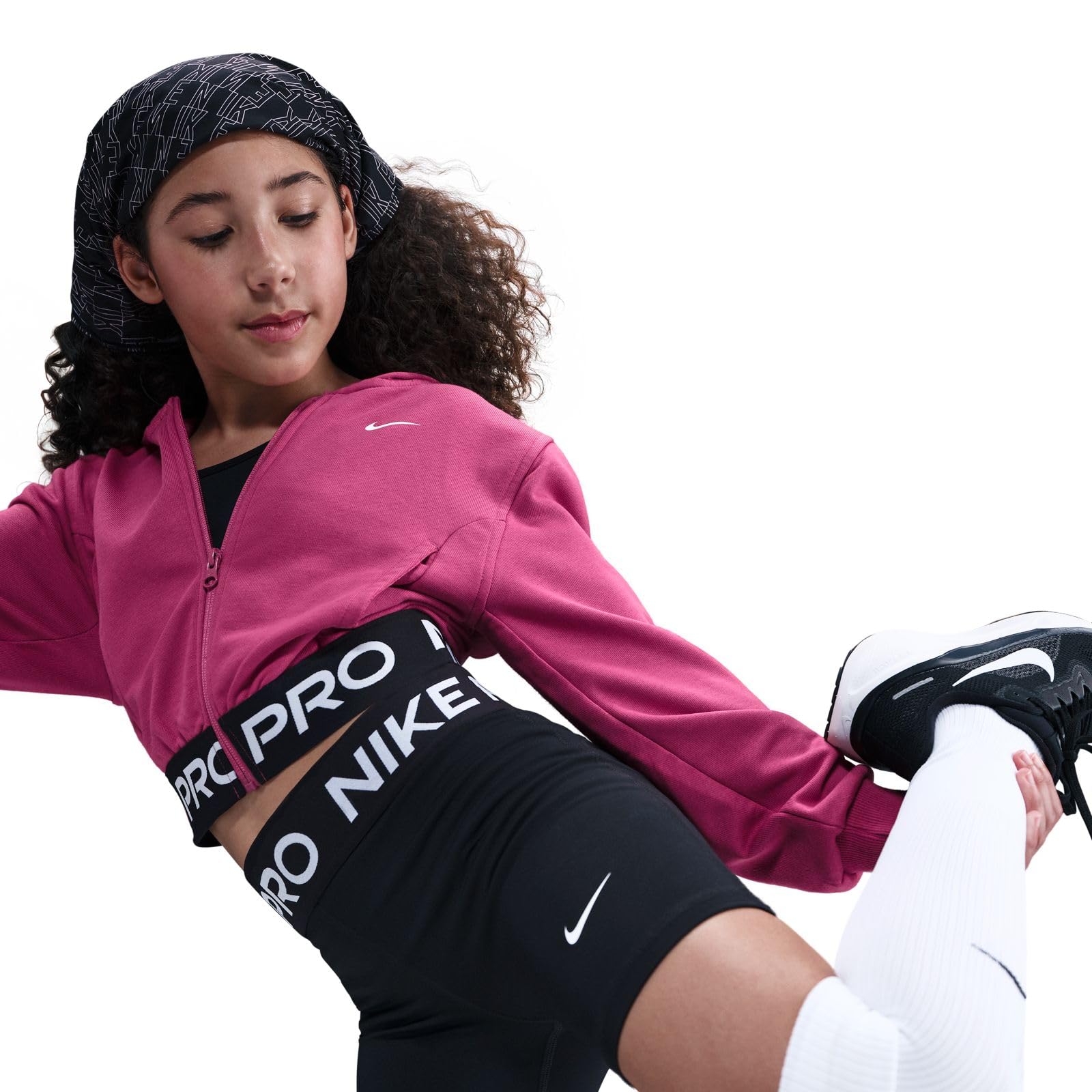 Nike Nike PRO Fleece Dri-Fit-Kapuzenjacke für Ältere Kinder (Mädchen) Giacca con Cappuccio Unisex - Bambini e Ragazzi (Pacco da 1)