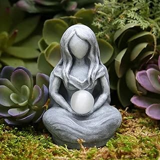 Mother Earth Art Statue, Moon Goddess Statue Ornament, Garden Decor Abstract Natural Good Gift for Mother's Birthday