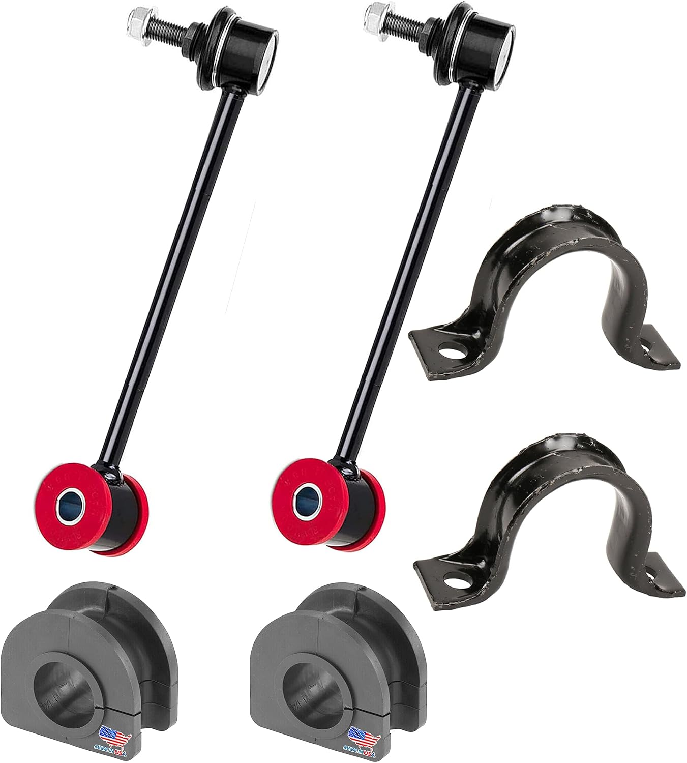 6PC Rear Sway Bar Links + Bracket/Bushing Kit FITS Escalade 2007-2019 2WD 4WD, Avalanche 2007-2013, Tahoe 2000-2006, Yukon 2000-2006, Yukon 1500 2000-2006, K6700 K6476 88891781