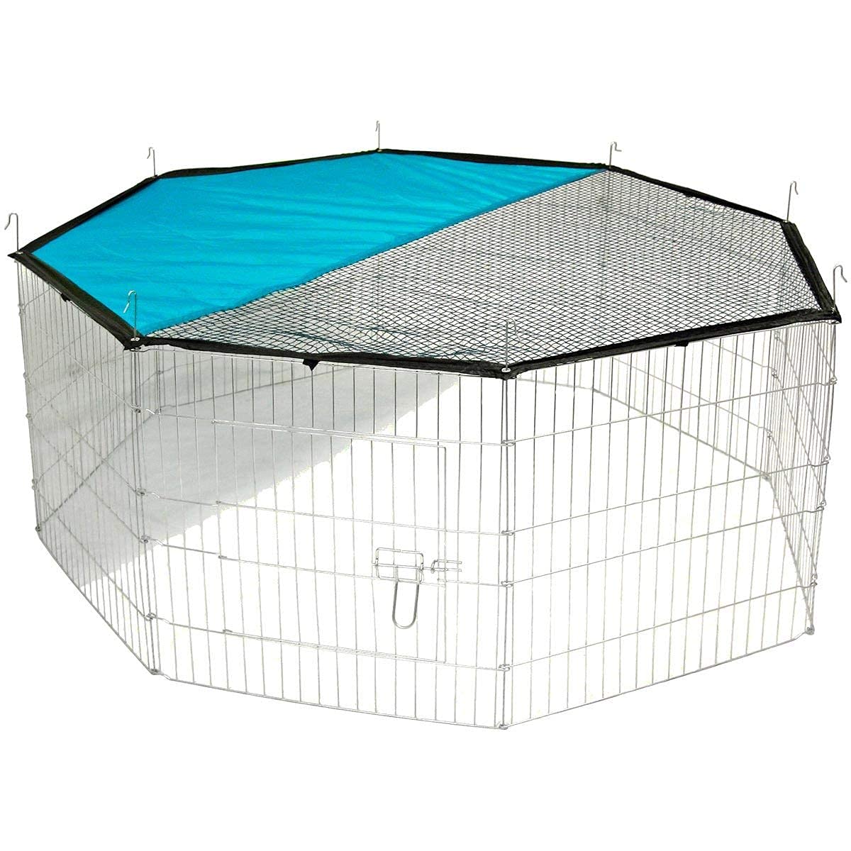 Freilaufgehege Für Kleintiere - 8-teiliges Set Aus Verzinktem Eisen