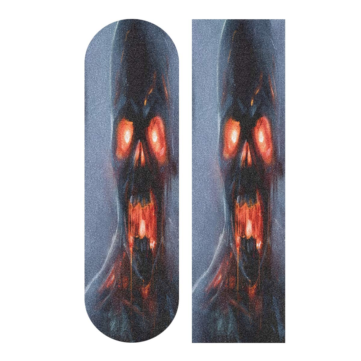 MNSRUU Zombie Face Skateboard Grip Tape 1PC Sheet Scooter Deck Sand Paper 9" x 33"