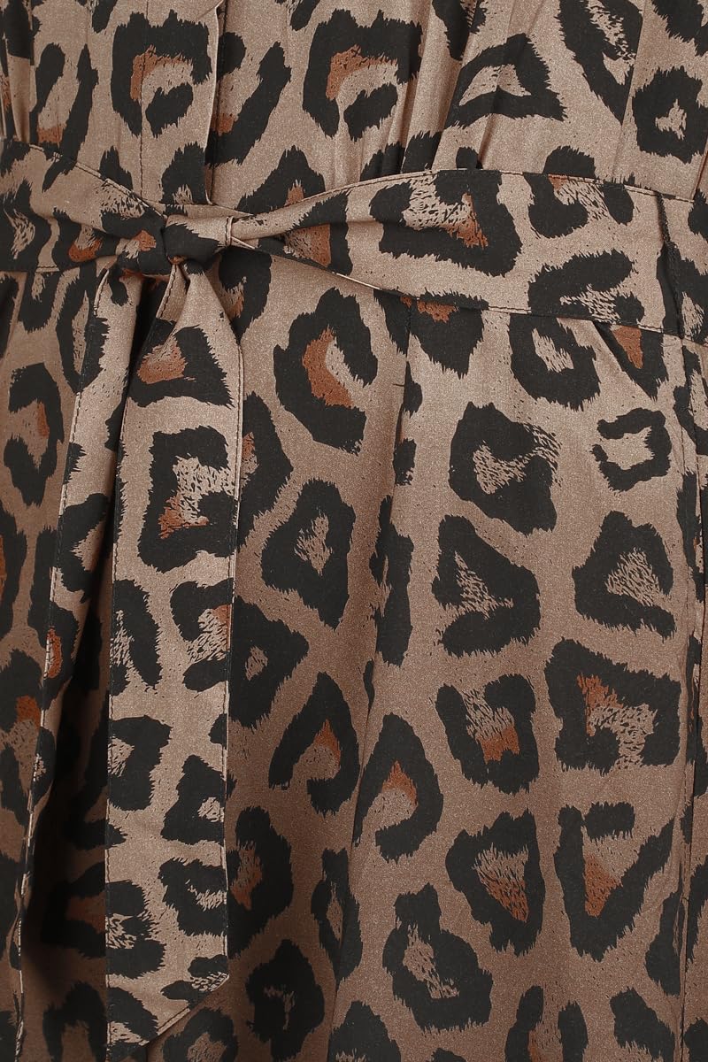 RED by EMP Damen mehrfarbiges langes Sommerkleid mit Animal-Print