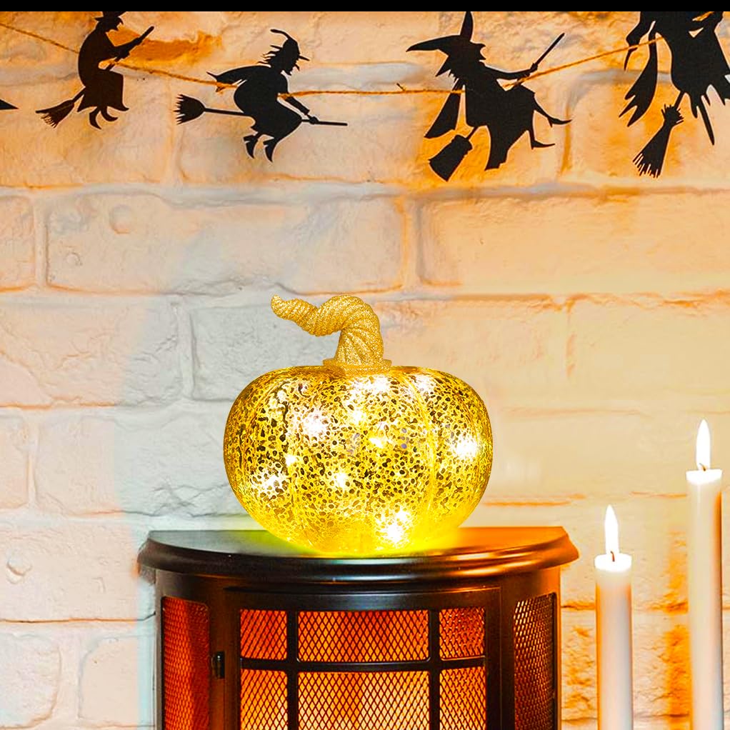 Halloween Kürbis Puppen Schmuck Gold - Deko Für Baum & Garten
