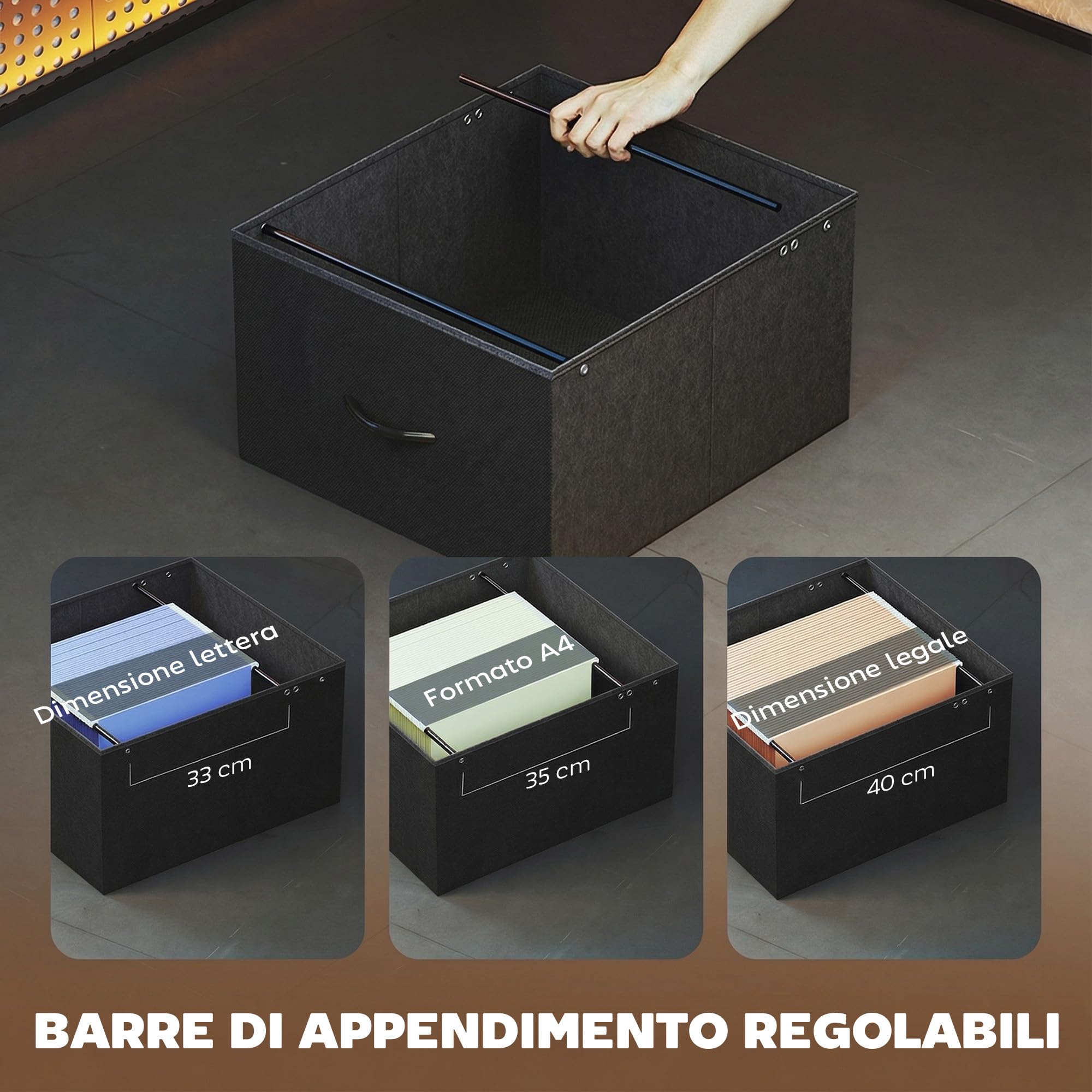 HOMCOM Scrivania Gaming Reversibile ad L con LED, 192.5cm Scrivania Angolare con Prese Elettriche, Supporto Monitor e CPU, 2 Cassetti in Tessuto per Documenti A4/Legale, per Casa Ufficio Studio, Nero