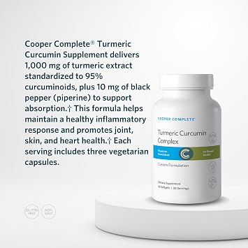 Cooper Complete Turmeric Curcumin 1000 mg, BioPerine, 95% Curcuminoids