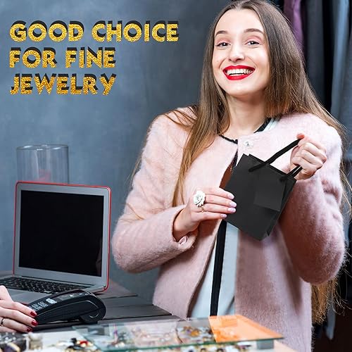 Miniatura 3 de Zhehao Paquete de 50 mini bolsas de regalo a granel de 4 x 2.75 x 4.5 pulgadas, pequeñas bolsas de regalo de agradecimiento de papel extra pequeñas