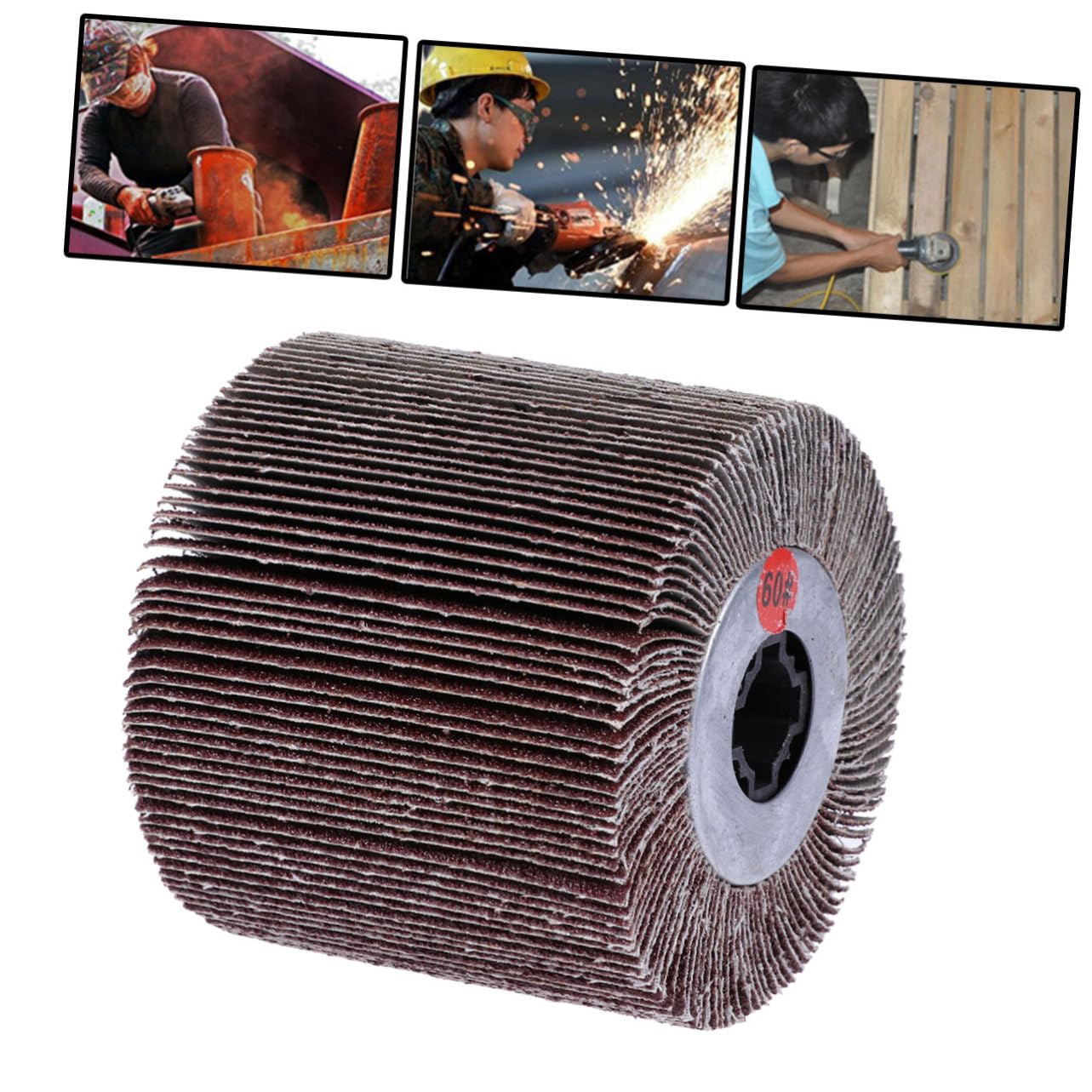 MUCKLILY High Performance Flap Disc Sanding Pad for Grinder 60g Angle Rolling Polishing Wheel