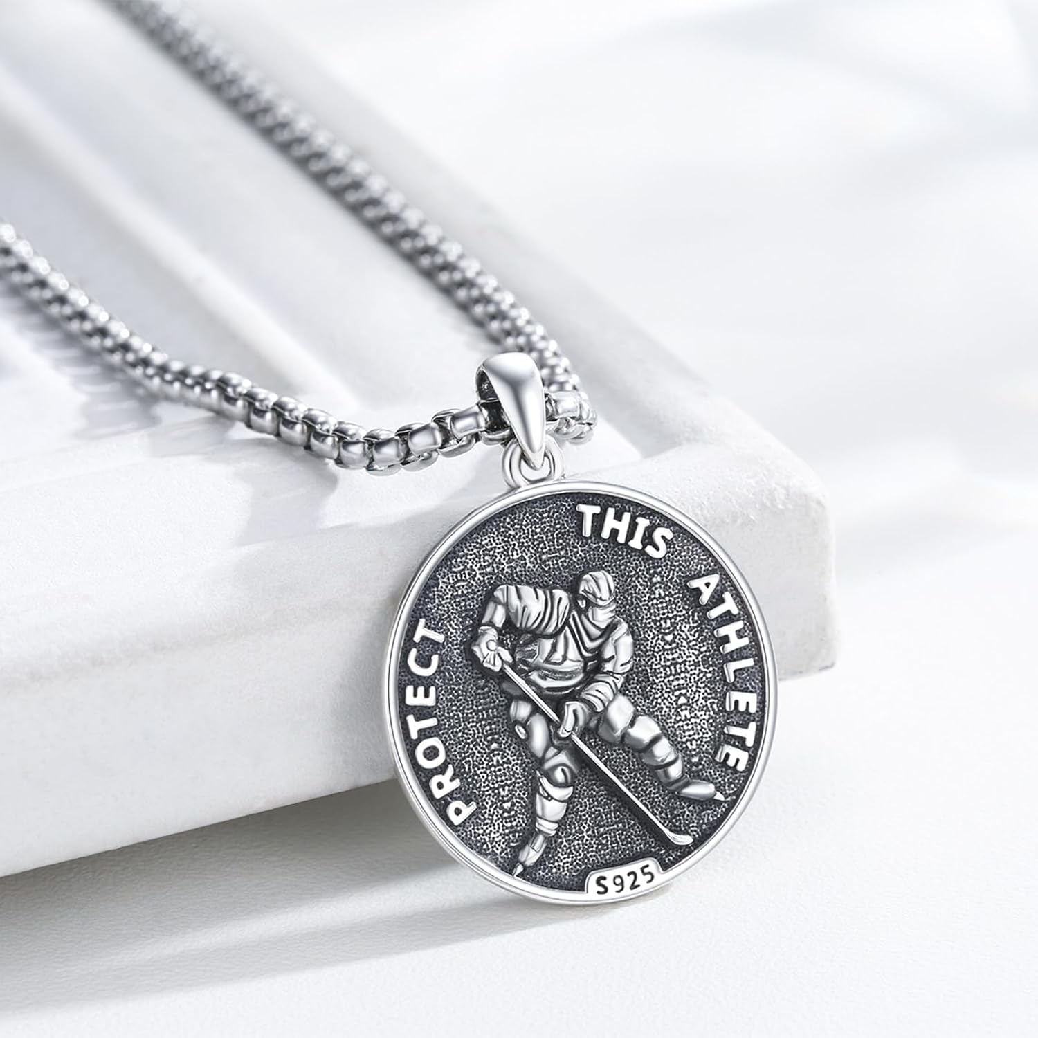 TwoAnts 925 Sterling Silver Patron Saint Medal Necklace Protection Catholic Jewelry Gifts for Men Women - Image 3