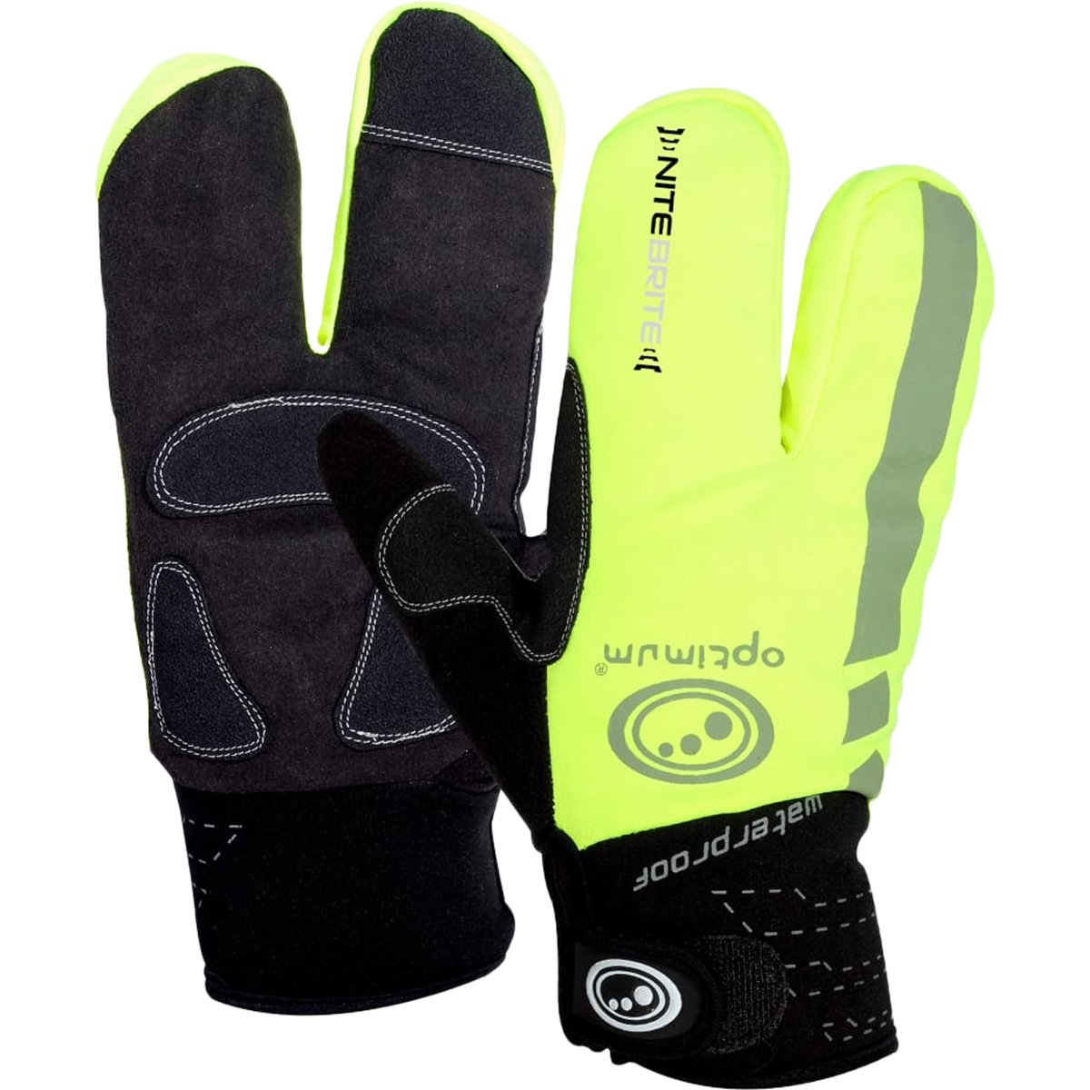 Nitebrite Sports Lobster Mens Gloves Visible Windproof Deep Winter
