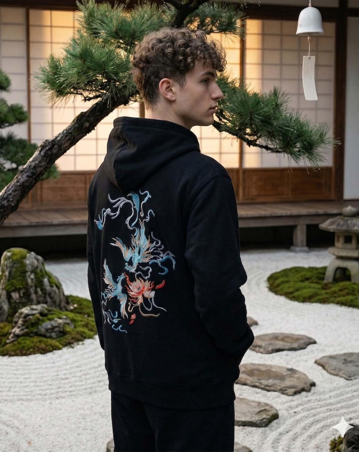 Niepce Inc Novelty Graphic Embroidered Hoodies for Men