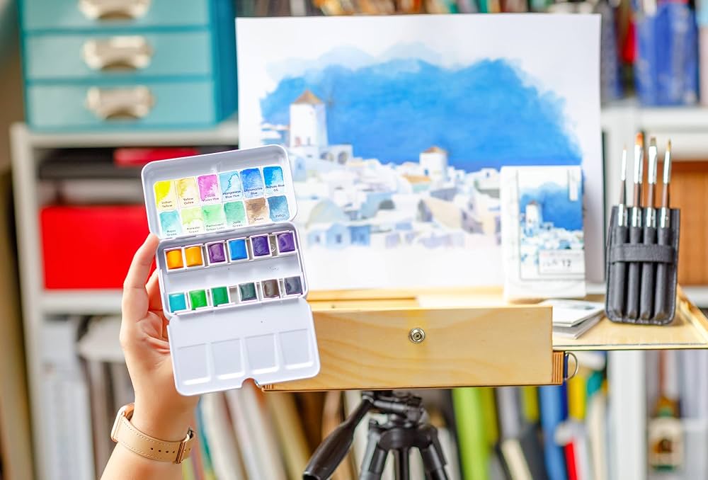 Amazon | ZenART Supplies プロフェッショナル水彩絵の具セット