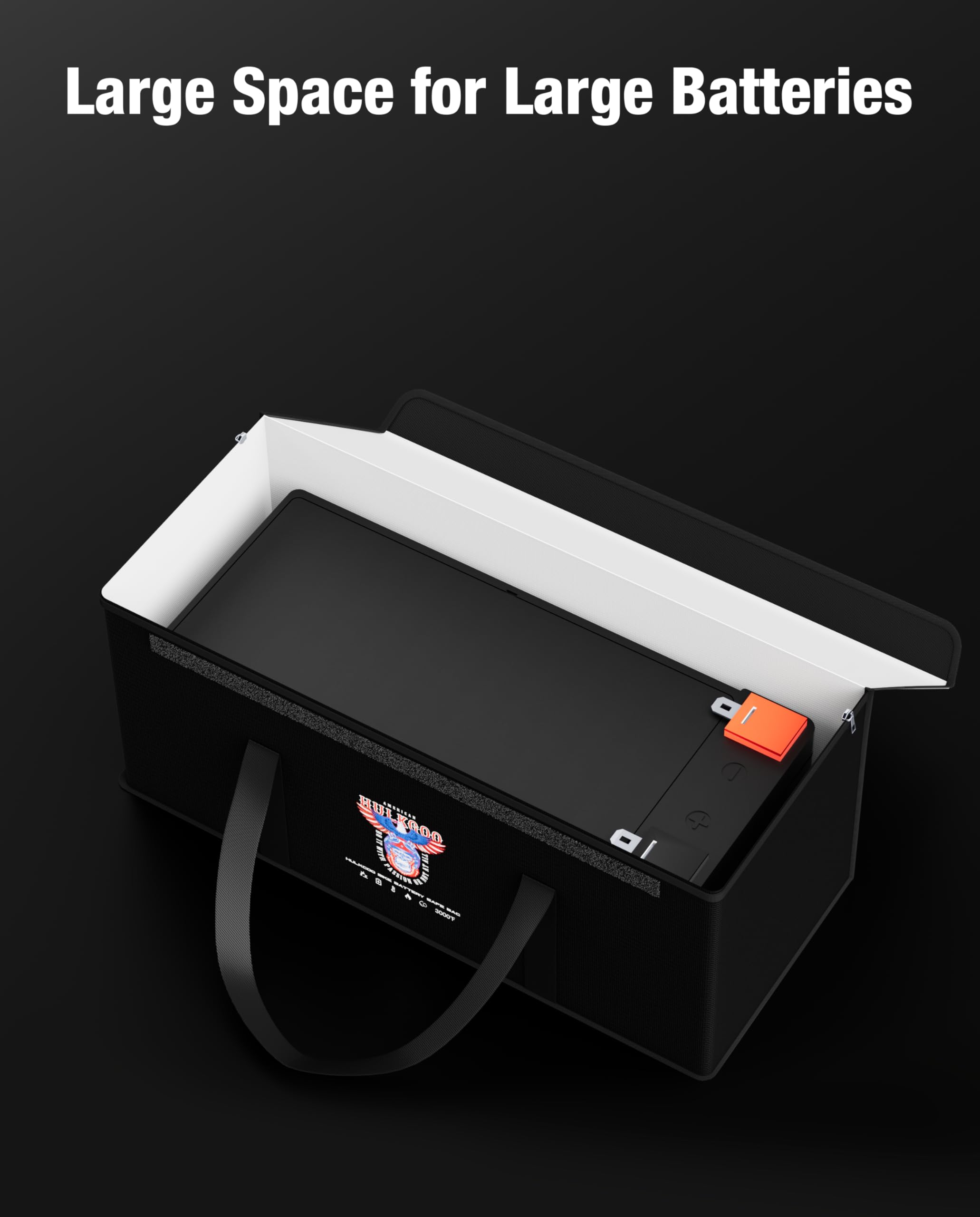 Bolsa segura para batería de 12 V 200 AH, bolsa de lipo ignífuga, bolsa de almacenamiento a prueba de explosiones, 2 paquetes