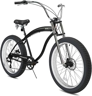 Avalon 26 & 29 Inch Beach Cruiser Bike for Adults, 1/7-Speed Coaster/Disc Brake 3.0/4.0 Fat Tire Cruiser Bike Low Step-Through Frame, Tree Fork Suspension City Hybrid Bike