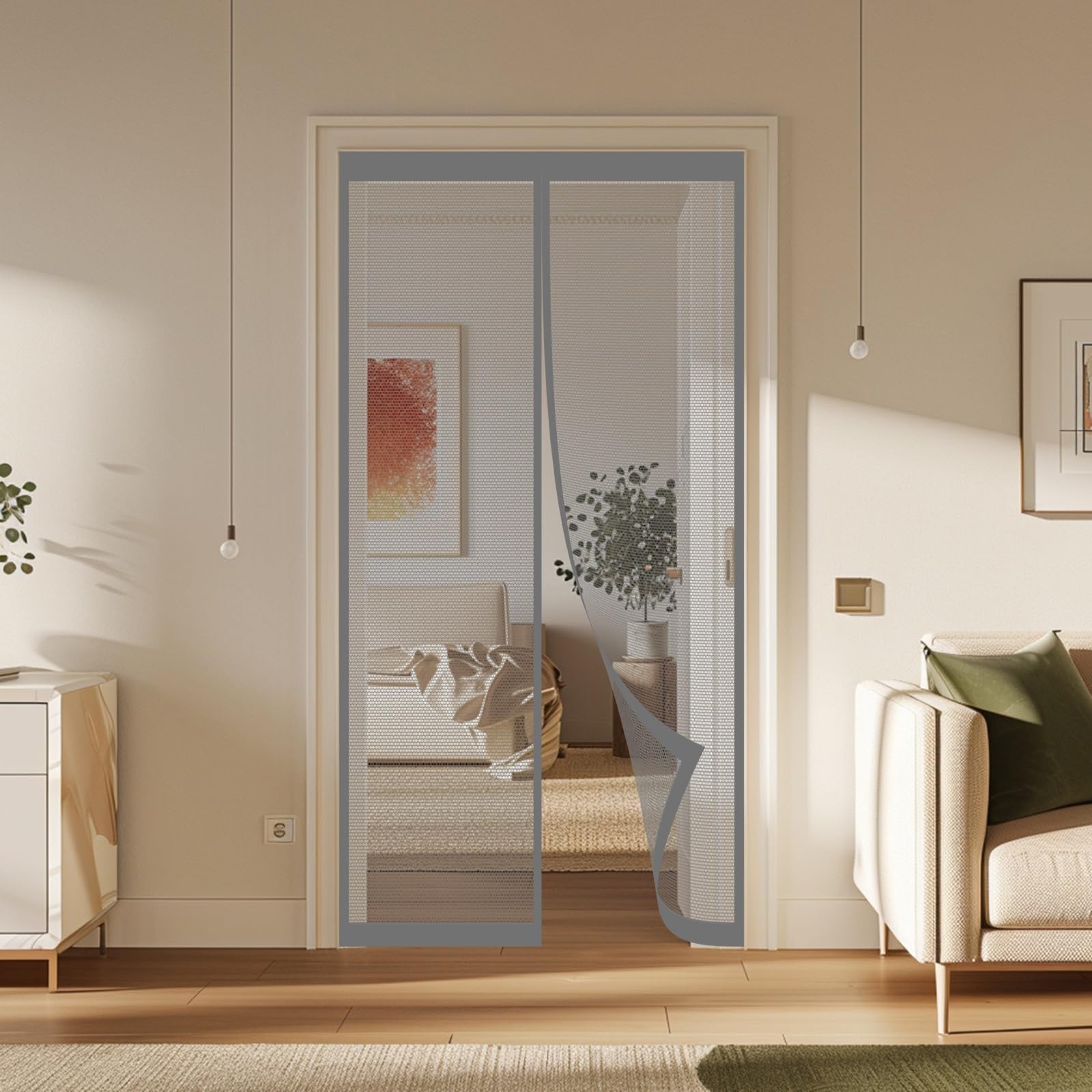 Moustiquaire porte fenêtre 150x150 avec fermeture automatique magnétique