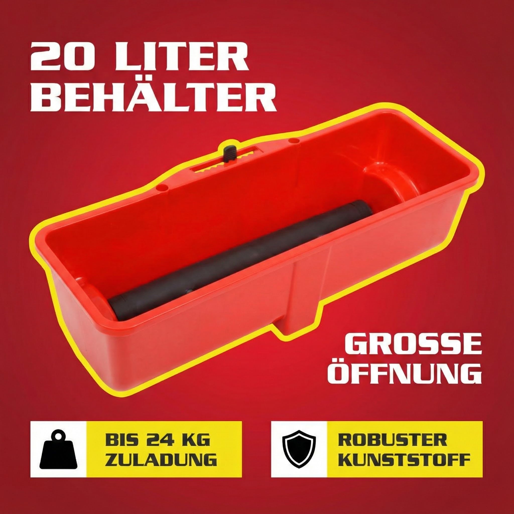 HECHT Épandeur universel 220 pour engrais et sel (avec une capacité d'environ 20 l, largeur de travail d'environ 50 cm)