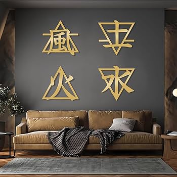 洋書 WALL ELEMENTS ART WALL Amazon.com: 4 Elements Wall Art - Fire, Water, Earth, and
