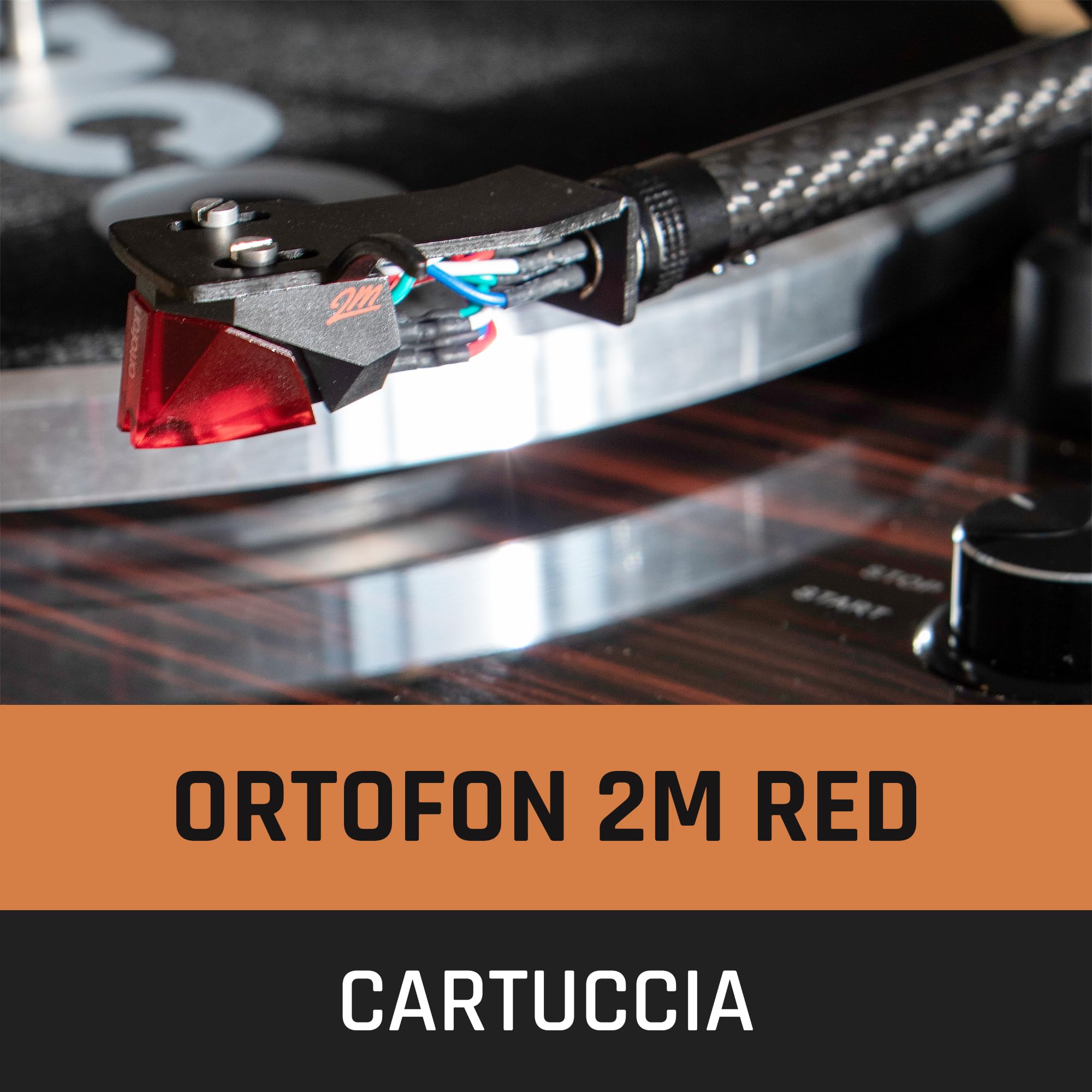Lenco LBT-345WA - Giradischi con Bluetooth® e testina 2M Red, incluso stabilizzatore cromato - Noce