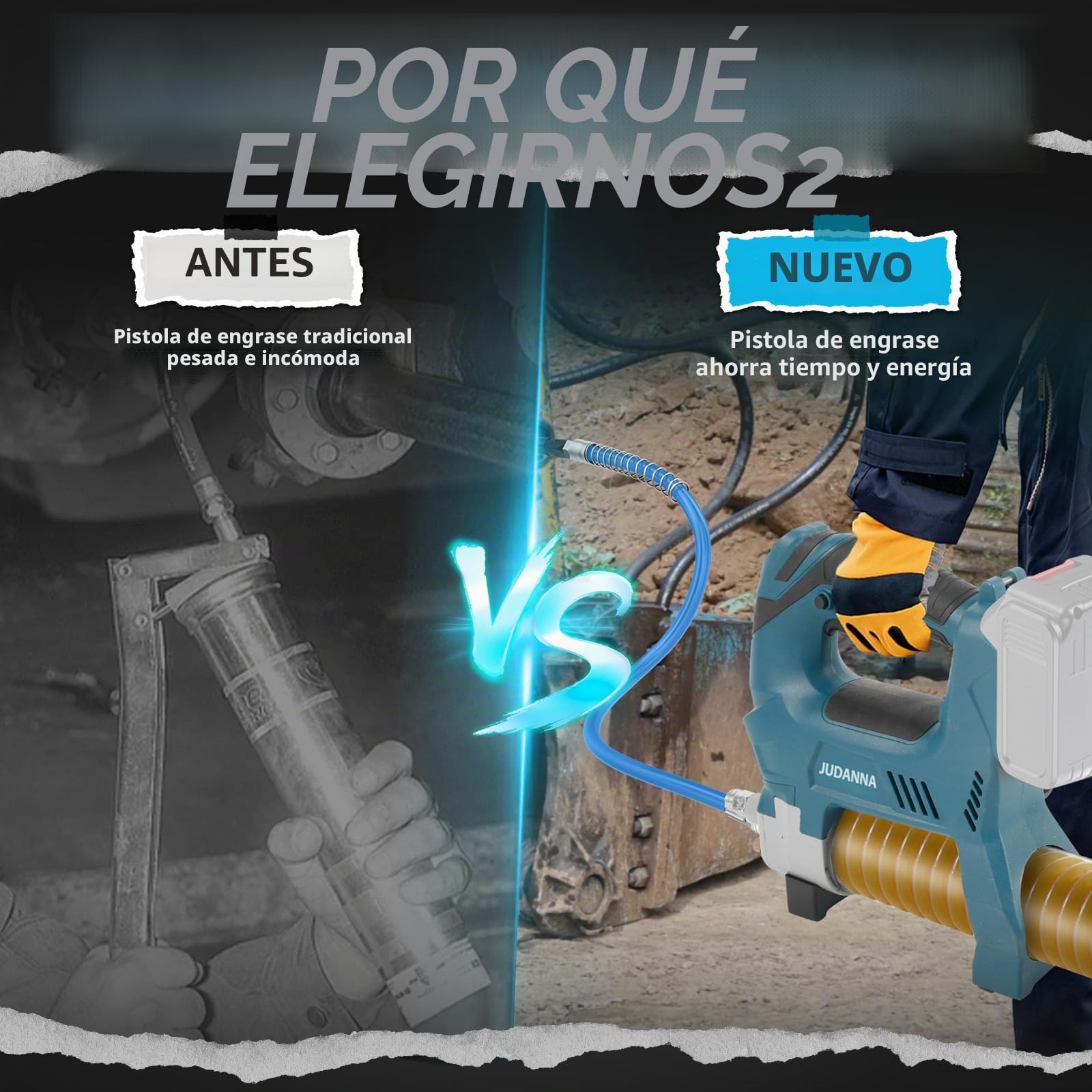 Pistola engrasadora para Makita de 18 V batería, 12000 PSI 160 g/min, prensa de engrase eléctrica, batería de 18 V, motor sin escobillas, indicador LED, engrasadora cuantitativa para máquinas pesadas
