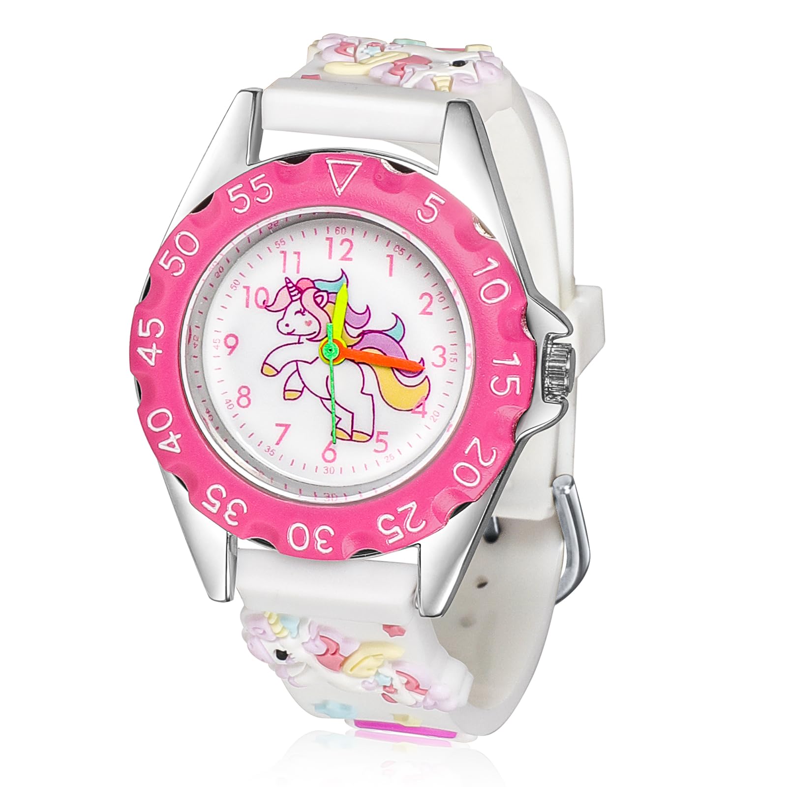 VspekKids Digital Watch Kids Wrist Watch for Girls, 3D Cartoon Embossed Strap, Girls Gifts, Birthday Gifts for Girls Age 3-13