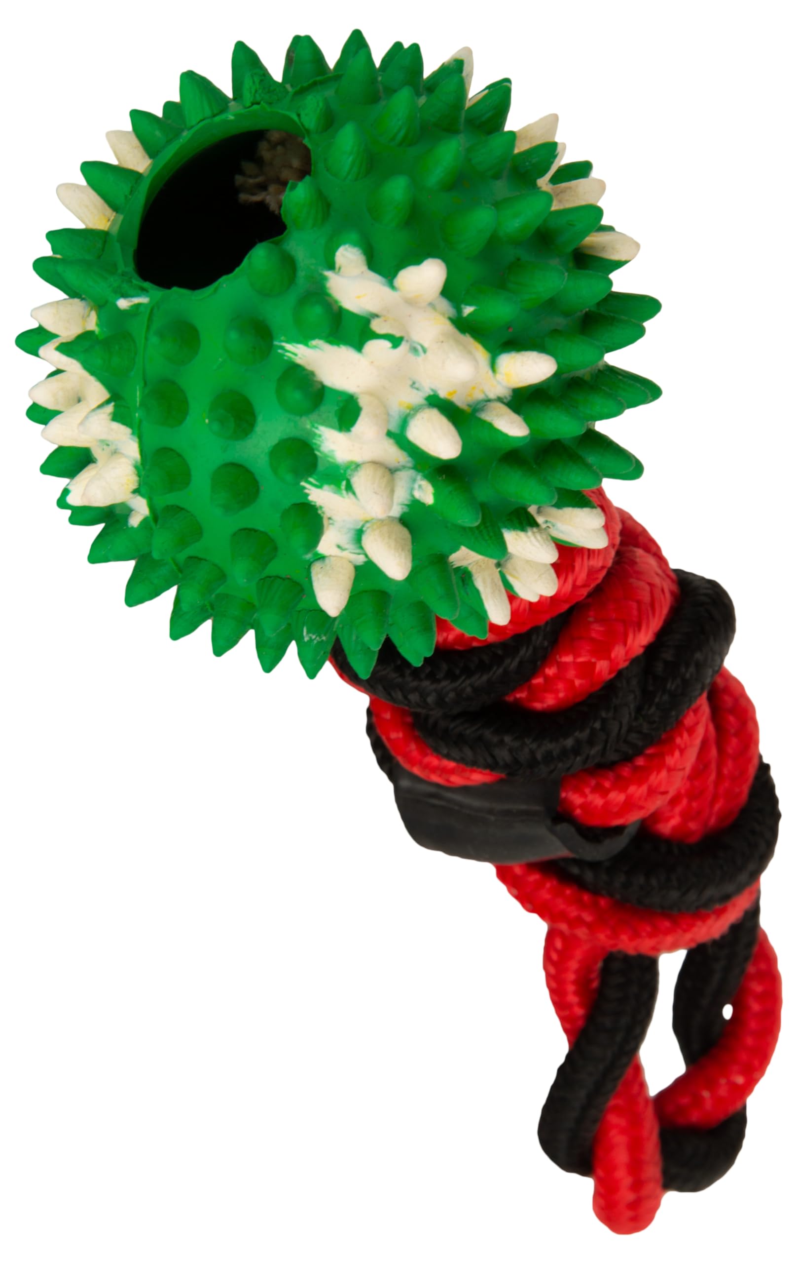 100% Natural Rubber Dog Play Flavoured with Peppermint| Star Ball Peppermint with Rope Play| Fetch Rubber Ball Rope Toy Interactive Dog Toys| Reward and Exercise Toys| Safe for Pets 1