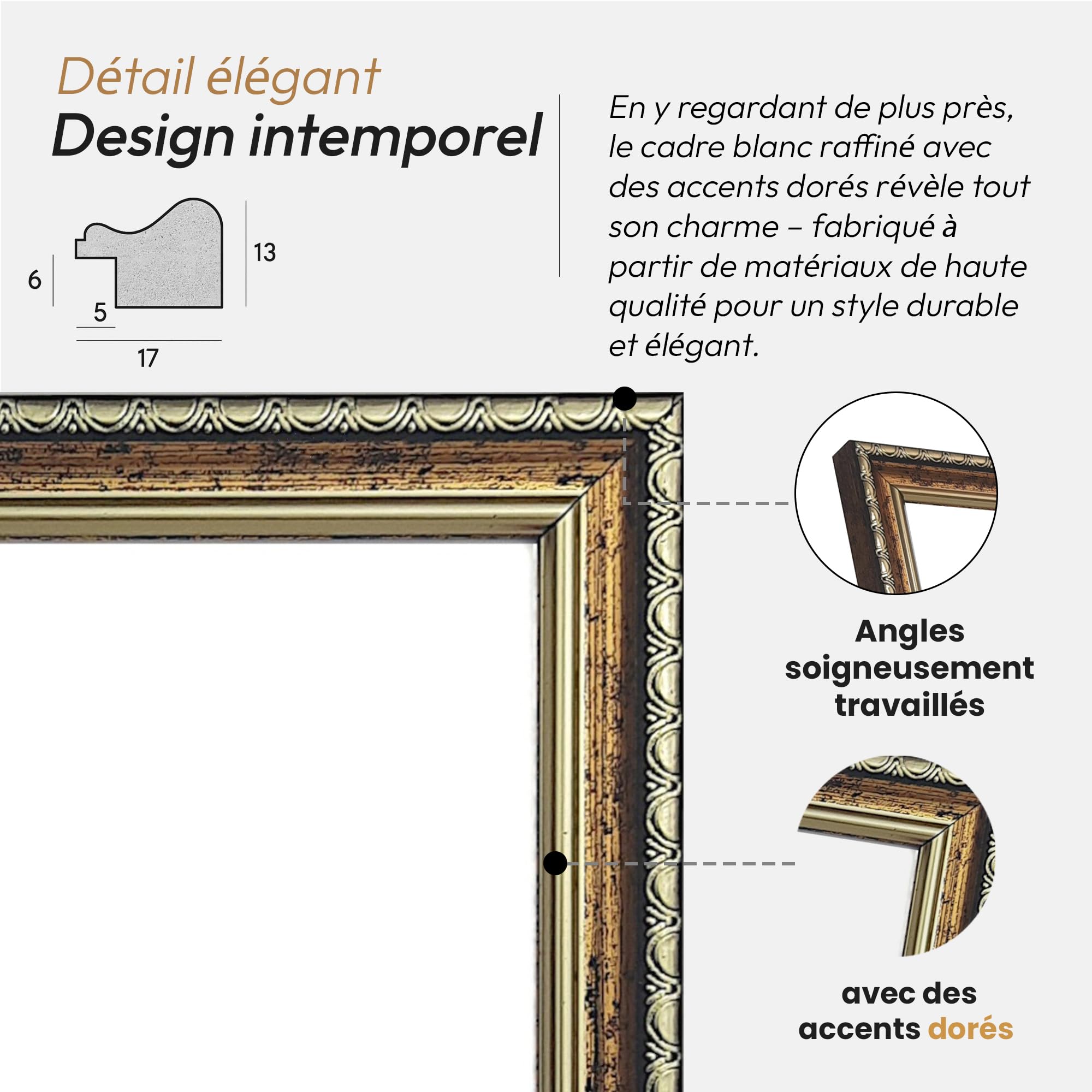Fotolijst Goud barok frame 56x46 Antiek Prunk Frame Rococo schilderijlijst NIEUW