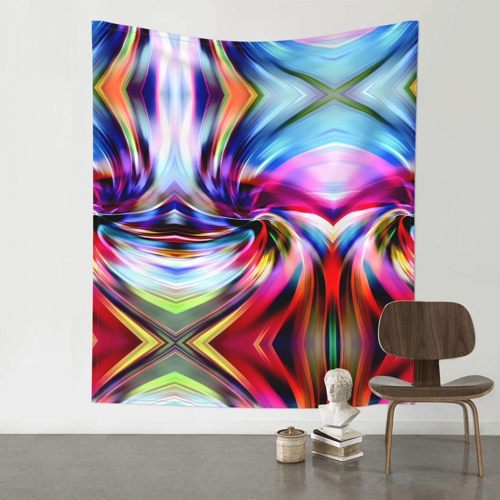 WHJSSF Colorful Tie Dye Prints Wall Tapestry 60x51in - Boho Decor Throw for Bedroom, Dorm, Picnic & Outdoor Adventures