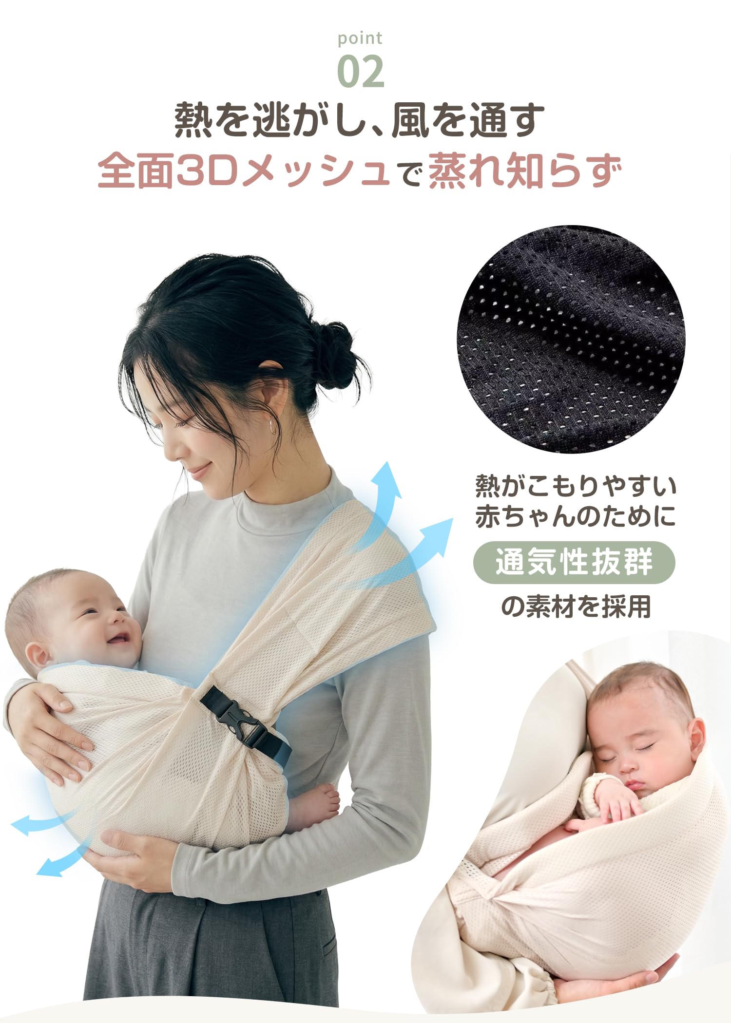 Amazon.co.jp: LINXAS ベビースリング メッシュ 新生児 抱っこひも