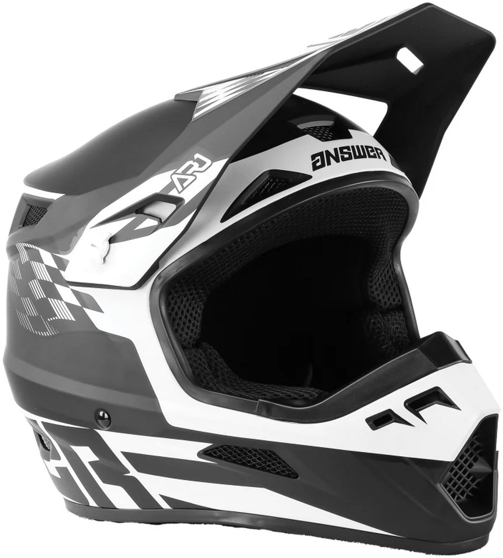 Amazon.com: Answer - AR1 Sweep Helmet Black/White - Medium (442898