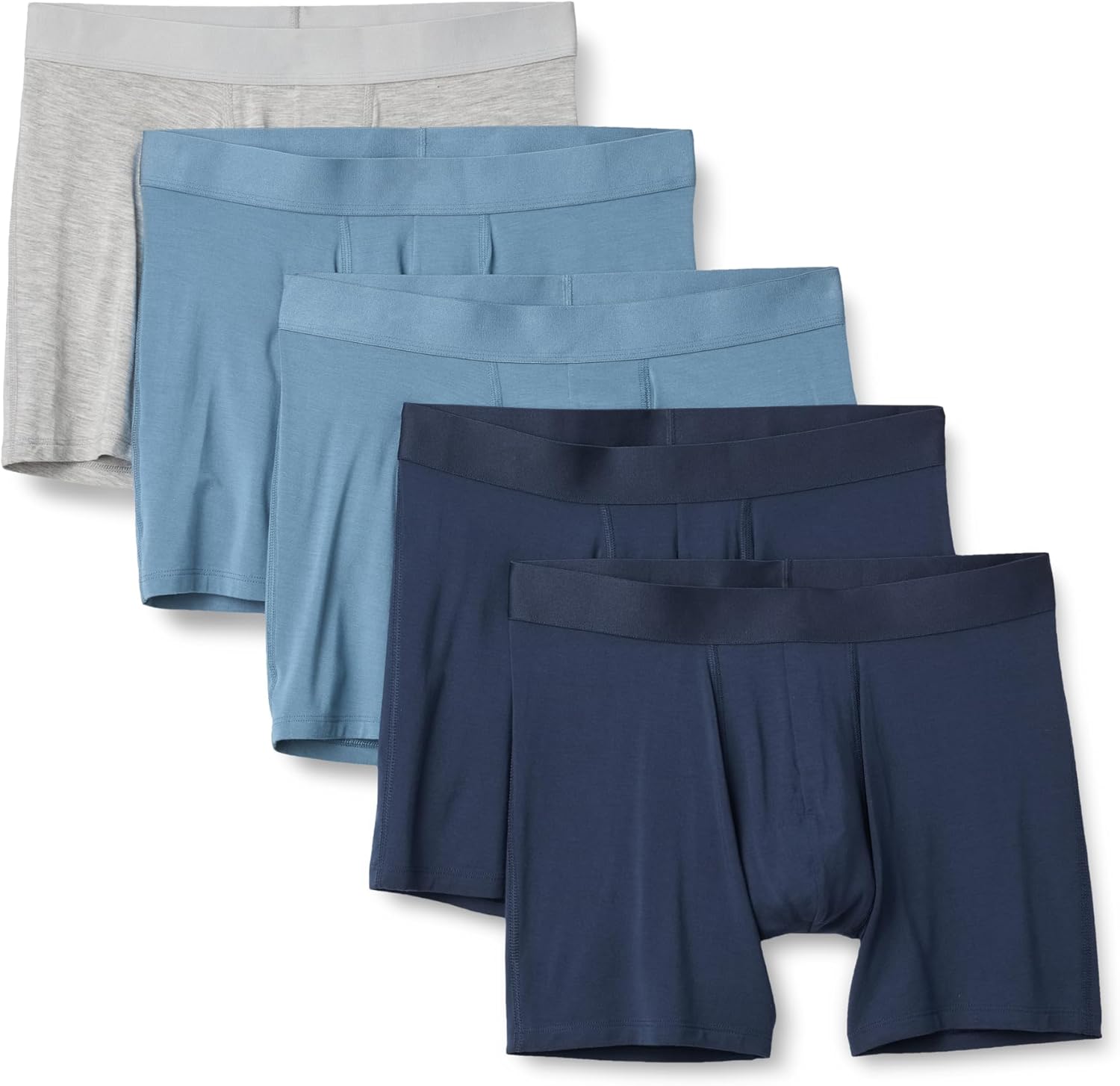 Amazon Essentials Men's Super Soft Modal Boxer Briefs, Pack of 5
