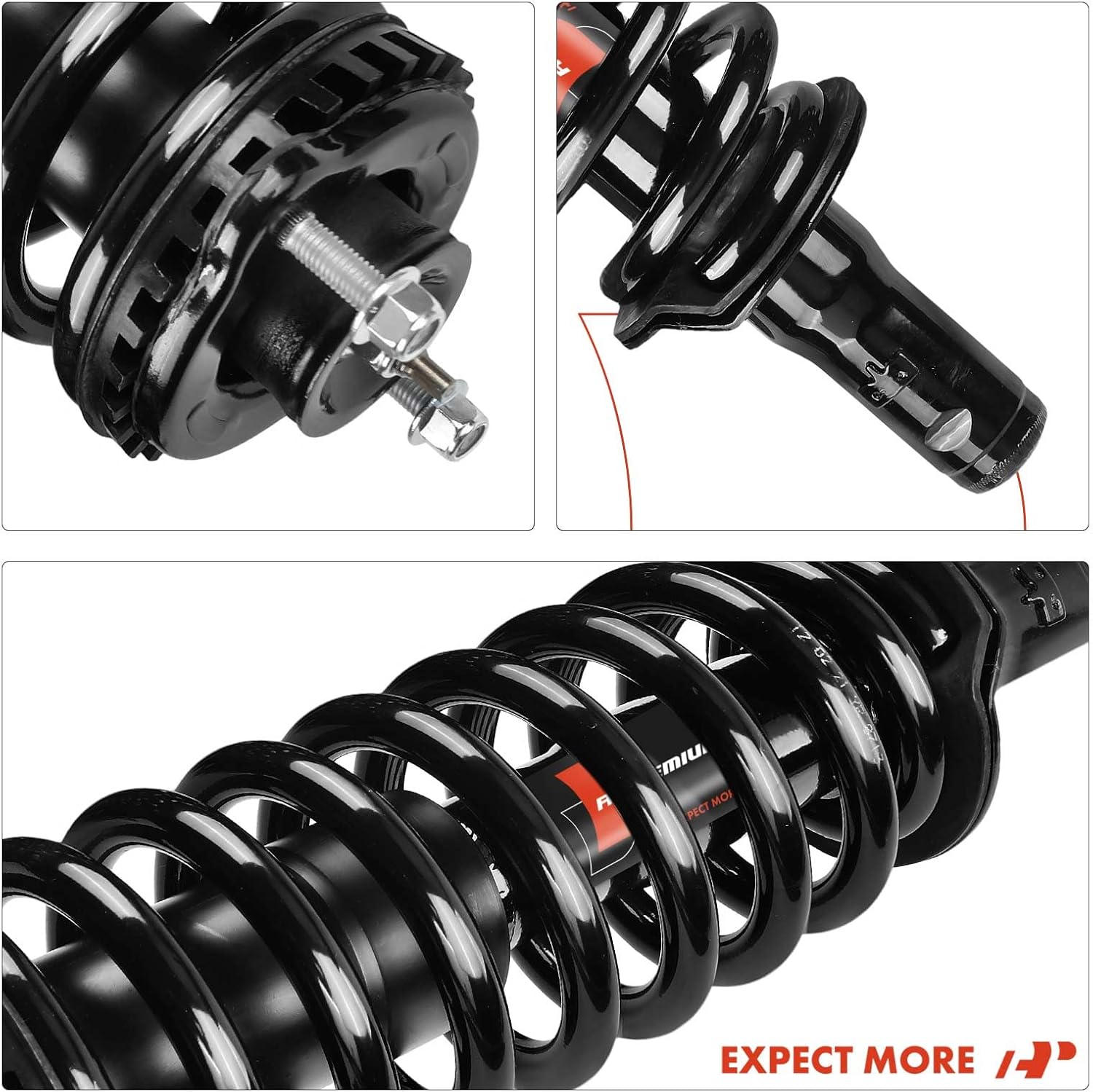 A-Premium Front Pair (2) Complete Strut & Coil Spring Assembly Compatible with Chevrolet Trailblazer 02-09 & GMC Envoy 02-09 & Buick Rainier 04-07 & Saab 9-7x 05-09 & Isuzu, Driver and Passenger Side