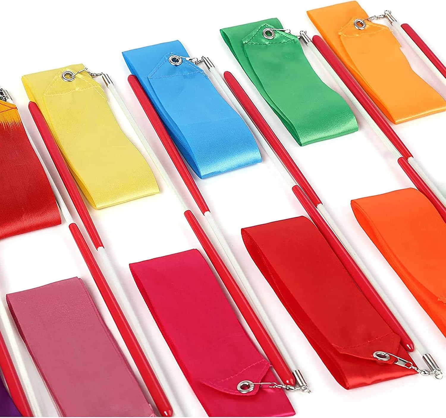ダンスリボン 2メートル 新体操リボンセット 子供の専用スポーツ用具 体操専用 遊び 10カラー 10本 新体操 手具 リボン 新体操リボン 24時間以内に配送 上品