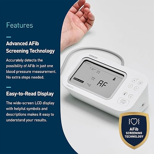 Miniatura 4 de OMRON Gold - Monitor de presión arterial para la parte superior del brazo para uso doméstico, detección avanzada de AFib, pantalla XL, validado