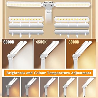 Coverzone Katlanabilir LED Masa Lambası Dijital Ekranlı Saat Tarih Sıcaklık Göstergeli USB 5V 1A 7W Dokunmatik Kontrollü Ayarlanabilir 180° Işık Açılı 2 Kalemlikli Masaüstü Aydınlatma | KA-71 [Enerji Sınıfı A]