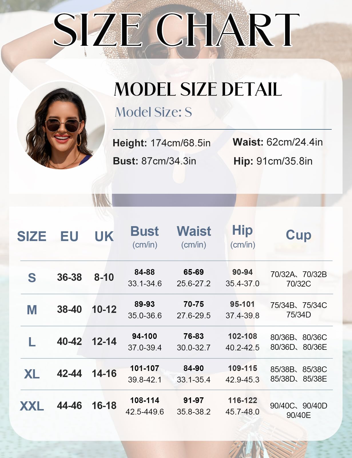 Tankini Donna Mare Curvy Costumi da Bagno Tankinis Costume Pantaloncino Donna Push Up Set Beachwear Due Pezzi con Decorazione Metallica