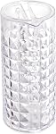 AVLA 2 Pitcher en acrylique, 1.25L 42 OZ Conteneur d'eau claire avec couvercle, boisson Fridge Jug, sans BPA, Shatter-Proof, pour thé glacé, Sangria, Lemonade, Jus, Qualité Premium, Diamant Pattern